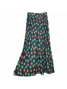 𝅺Vintage Raindrop Golden Finn Handprinted 1960's Maxi Skirt  Mid-century …